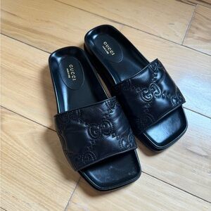 Gucci leather slides